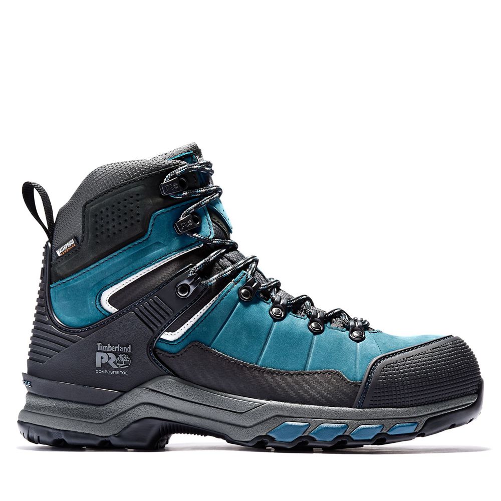 Timberland Μποτακια Εργασίας Ανδρικα Μπλε/Μαυρα - Pro® Hypercharge Trd Waterproof Composite-Toe - Gr